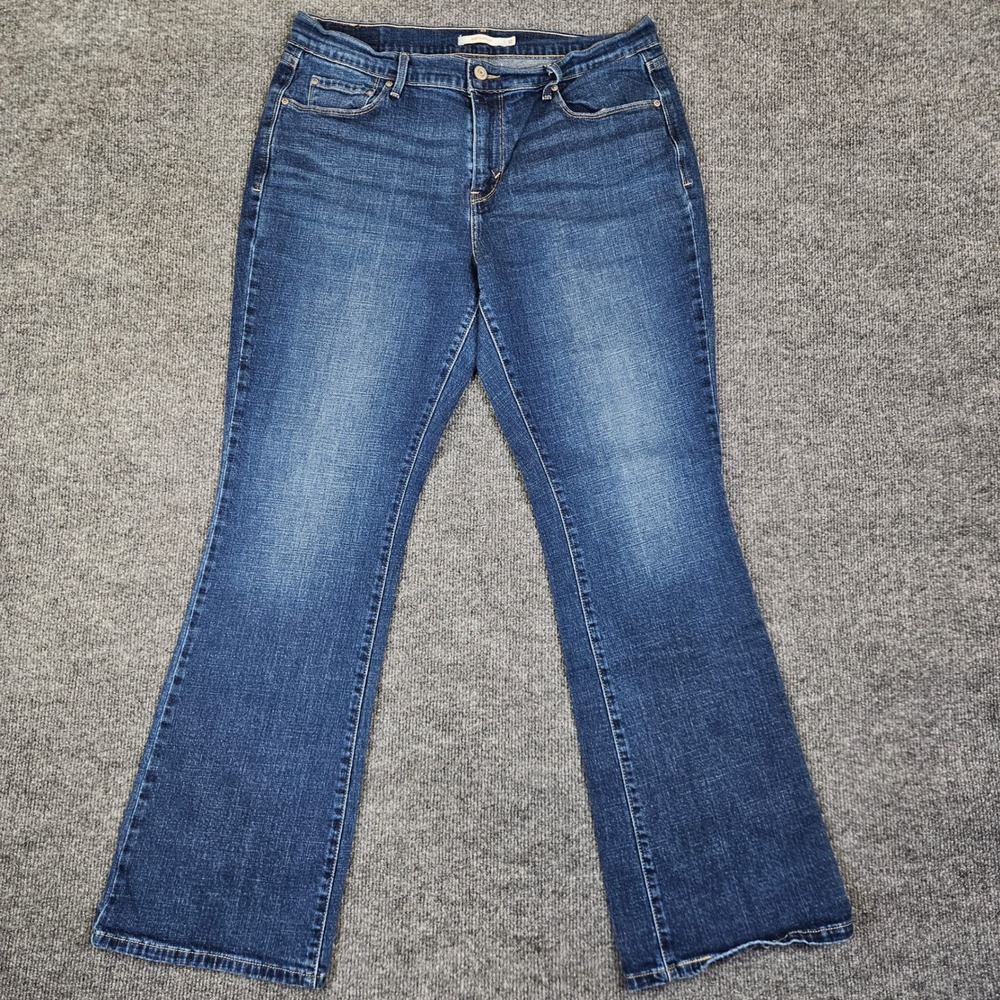 Levi's 515 Bootcut Jeans‎ Women's 12 Dark Wash Mid Rise Stretch Blue Western